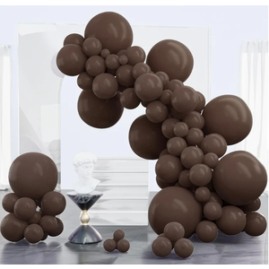 PartyWoo Burgundy Balloons 128 pcs Different Sizes of 18 12 10 5 Inch Dark Chestnut Red Maroon Balloon Arch Kit Garland for Birthday Graduation Anniversary Cherry Casino Party Decorations Red-Y62 Brown