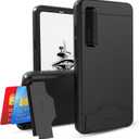 2 x Teelevo Wallet Case for Onyx Boox Palma 6.13", Dual Layer Case with Card Slot Holder and Kickstand for Onyx Boox Palma 6.13" - Black