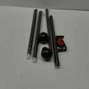 KAMANINA Curtain Rods 32 to 58 Inches (2.6-4.8ft), Antique Bronze Single Curtain Rod for Windows, 7/8 Inch Decorative Drapery Rod with Round Finials