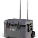 Igloo Trailmate 52Qt Wheeled Cooler, Insulated Hard Shell Ice Chest, Carbonite
