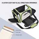 Henkelion Large Cat Carriers Dog Carrier Pet Carrier for Large Cats Dogs Puppies up to 25Lbs, Big Dog Carrier Soft Sided, Collapsible Travel Puppy Carrier - Large - Green