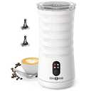 Electric Milk Frother, Paris Rhne 4-in-1 Milk Steamer and Frother, Hot & Cold Foam Milk Warmer with Temperature Control, Auto Shut-Off Frothers for Coffee, Latte,Macchiato, Cappuccino