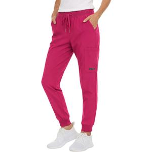 Nautica Scrub Pants for Women, Breathable Drawstring Jogger Scrubs for Women, 5 Pocket Stretch Soft Scrub Bottoms for Woman, Size: 3X