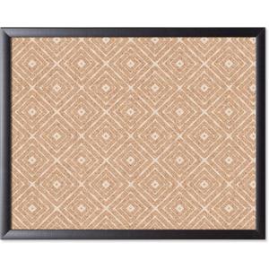 U Brands Fashion Cork Bulletin Board, 16" x 20" Inches, Black Wood Frame