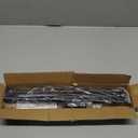 Curtain Rods for windows 32-48 inch, 5/8 inch Decorative Curtain Rod Set, Matte Black Splicing Heavy Duty Metal Curtain Rod with Brackets