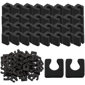 600 Pcs Toe Separators for Men and Women, Soft Foam Finger Divider Spacer Set, Pedicure Toe Separators for Hands and Feet Nail Polish Application Luxury Pedicure Supplies, Black