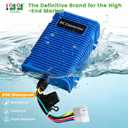 Universal Golf Cart Voltage Reducer DC Converter 36V or 48V to 12V 30 A 360W for EZGO Club Car Yamaha Golf Carts, with Power Cables