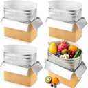 convivium 4 Pack Insulated Shipping Boxes with Aluminum Foil Liner, Thermal Cooler Mailing Boxes for Hot & Frozen Food Delivery (10''x6''x6.5'')