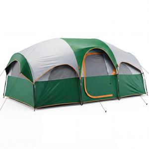 OLIXIS 8 Person Camping Tent, Tool-Free Setup Family Tent, 78.7in Tall Double Layer Waterproof, Portable with Carry Bag for Outdoor Trips, Backpacking, Hiking, Green