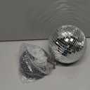 Disco Ball with Motor and Light, 4 Colors Light with 18 LED Beads, 5/8/10/15 RPM Rotating Motor with 6" Mirror Ball Remote for 70s 80s DJ Club, Wedding, Birthday, Party Essential