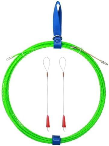 Fish Tape Wire Puller Through Wall Wire Threader Fish plus Fish Cable Fastener with Steel rope 32FT(10M)