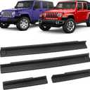 Door Sill Guards Kit Door Entry Guards Protector Wrangler JK Unlimited JKU 4 Door 2007-2018 Front & Rear JK Door Entry Edge Threshold Protection Decor