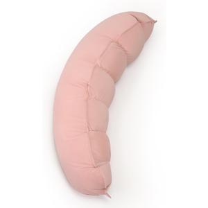 Peallow(Pat. Pend)  Long Round Body Pillow for Adults, Bolster Pillow for Sleeping, Soft and Supportive Pillow for Sleeping & Lumbar Support (29.5", Soft Pastel Pink)