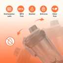 6 x 4 Pcs Gasket Replacement for VOLTRX Electric Protein Blender Shaker Bottle 24oz, Silicone Sealing Ring Gaskets Seal Parts Leak-Proof Replacement Seal Part for Spout Lid BPA-Free