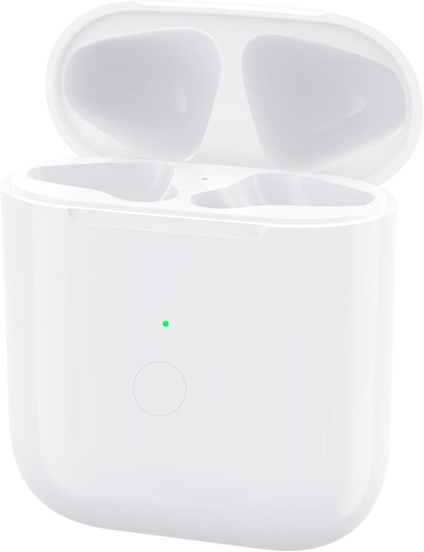 Charging Case Compatible with Airpods 1st & 2nd Generation, Airpods1st & 2nd Wireless Charger Box Replacement with Sync Button and Built-in 450 mAH Battery (Case-1/2)