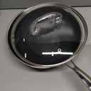 Woks & Stir-fry Pans Nonstick - Hybrid 304 Stainless Steel Wok 10.8" Non Stick Wok Pan with Lid for Induction, Electric, Gas, All Stoves, PFOA Free Cookware, Dishwasher and Oven Safe