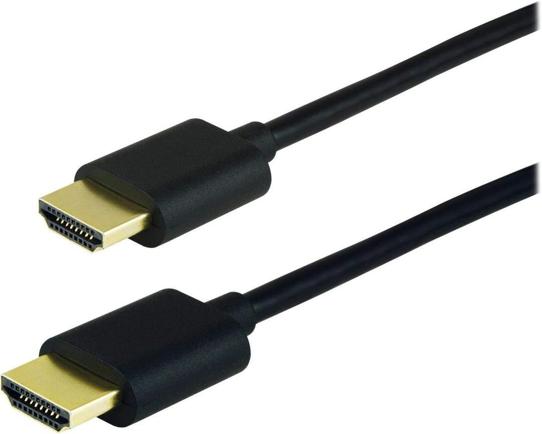 GE HDMI Cable, High Speed, Ethernet, 4 Foot HDMI, 4K Ultra HD, Full HD 1080P, 10.2Gbps Data Transfer, Works with HDTV, Cable, Game Consoles, Blu Ray, and More, Gold Plated Connectors, Black, 33573