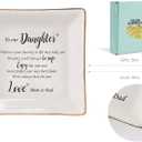 HOME SMILE Engagement Wedding Gifts for Daughter From Parents,Daughter Ringt Dish Jewelry Tray-Birthday,Valentine Christmas Gifts for Daughter From Mom and Dad