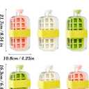 2-in-1 Ice Cube Bottle with Straw - Easy Press Ice Tray Water Bottle, Leak Proof Lid, Vertical Ice Maker for Freezer, Travel, Gym & Home Use (Pink, 800ml)