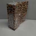 3 Inch 3 Ring Binder, Cute 3'' Round Binders with Low Profile Clipboard with Storage, 2 Interior Pockets, Binder Organizer for School Office Supplies(Cheetah Spots)