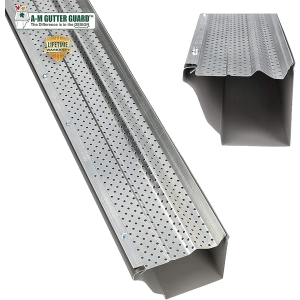 A-M Gutter Guard - Heavy Duty Lifetime Quality Aluminum Leaf & Debris Protection for 5-inch and 6-inch (5 Inch-200 Feet, Mill Finish) - Made in The USA