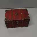 ELLDOO Vintage Treasure Chest, Pirate Keepsakes Box for Gifts, Wooden Storage Box Decorative for Jewelry Pearl Trinkets Tarot Cards, Large