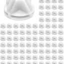 QWORK Wire Storage Connectors, 100 Pcs Grid Connectors Clips Modular Storage Cubes Interlocking Buckle, White