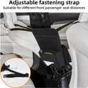 Purse Holder for Car,Car Purse Holder Between Seats,PU Leather Seat Back Organizer,Large Capacity Bag,Car Net Pocket Handbag Holder,Pet Barrier(Black)
