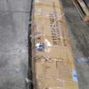 High Loft Bed Metal Bed Frame with Stairs Built-in Shelves and Wardrobe, Side Grid Rack, Light, Charging Station and Desk