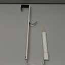 Enhon Wreath Hangers for Front Door, Valentines Day Decorations with and Flameless, Adjustable Wreath Hanger from 15.7 to 26", Fits Doors up to 2" Thick (White, 1 Pack)