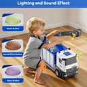 3-in-1 Large Fire Truck Toy with Garage & 6 Cars, Water Pump, Extendable Ladder, Lights & Siren Sounds, Fire Rescue Truck Vehicle Toy for Boys Girls 3+, Christmas Birthday Gift