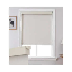 Joydeco No Drill Blackout Shades, Free-Stop Cordless Roller Shades, UV Protection, Thermal Insulated Blinds for Indoor Windows, Easy Install Window Blinds for Home and Office (Beige, 22" W X 75" H)