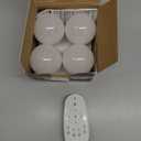 ORALUCE LED Remote Control Light Bulbs 60 Watt Equivalent, Dimmable 2700-6500K Lightbulbs E26 Base, A19 Bluetooth Smart Light Bulb for Lamp, Bedroom, 4 Pack with Remote Control