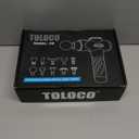 TOLOCO Massage Gun Deep Tissue, Percussion Massage Gun with 10 Replacement Heads, Super Quiet Portable Electric Massager for Athletes, Relax, Black