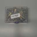 26PCS Brass Hose Barb Fitting,Barb Splicer Mender Hose Fittings 3/16" 1/4" 5/16" 3/8" 1/2" 5/8" with 52Pcs Stainless Steel Pipe Hose Clamps for Air/Fuel/Water/Oil Hose