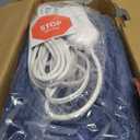 Homemate Electric Heated Blanket Twin Size - 62"x84" Heating Blanket Twin Size 1/2/4/6/8 Hours Auto-Off 10 Heat Level Over-Heat Protection Soft Flannel Sherpa ETL Certification (Blue (Striped))