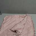 20x20 Throw Pillow Covers Pink: 2 Pack Cozy Soft Pom-poms Velvet Square Decorative Pillow Cases for Farmhouse Home Decor