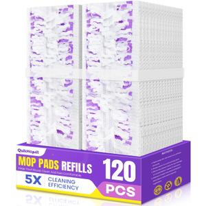 120 Pcs Power Mop Refills Pad, 5X Cleaning Multi-Surface Replacement for Swiffer Power Mop, Wet Pads Refill for Wood Floors & More, Compatible with Swiffer PowerMop Pads & Mopping Refills