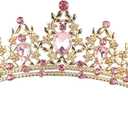 Crystal Tiara for Women and Girls  Rhinestone Princess Crown Headband Bridal Hair Accessories for Wedding, Birthday