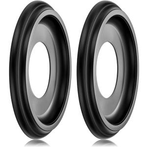 2 Packs Molded Nylon Ceiling Medallion for Light Fixtures and Ceiling Fans,10"OD x 4"ID x 1-2/8 "P (Fits Canopies up to7-1/4") (Black)