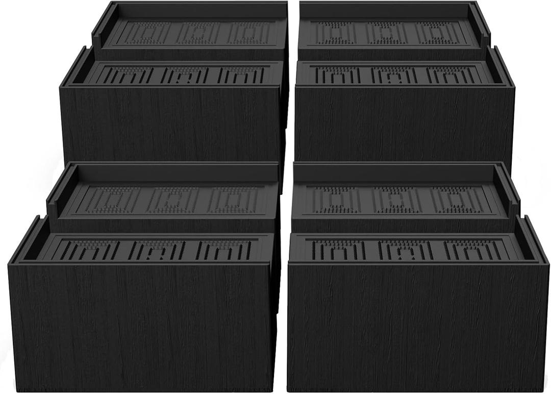 Bed Risers 3 or 5 inch, 8 Pack Oversized Extra Large 6.5x3.5 inch Post, 11000lbs Heavy Duty Couch Risers, L Shape Wide Opening Extra Large Furniture Risers for Bed, Couch, Sofa, Table, Chair (3 inch-8 Pack)