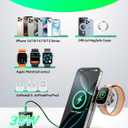 Qi2 3 in 1 Wireless Charging Station,JOYROOM 15W Fast Wireless Charger Stand for iPhone 16/15/14/13, Apple Watch, AirPods, Magnetic Foldable for MagSafe Charger for Multiple Devices (with 30w Adapter)