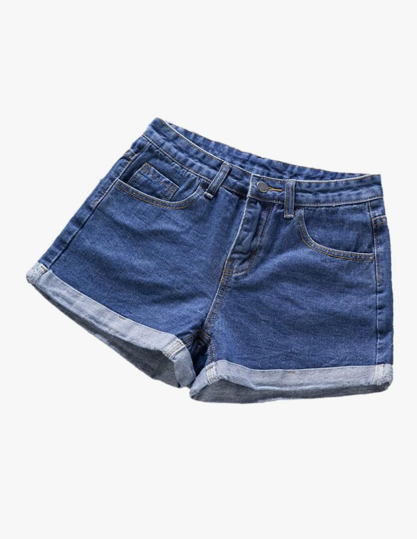 Summer Women Wide Leg Classic High Waist Denim Shorts Casual Female Loose Jeans Shorts, XL