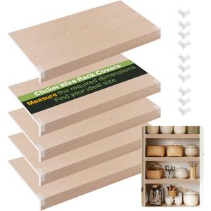 Wire Rack Covers, 24*12 Inch Shelf Covers for wire Shelving, Easy to Cut Closet Wires Shelf Cover-0.31 inch Thick(Not Wood) Moisture Resistant Durable Shelves Cover, Easy Install for Pantry, Kitchen, 24W x 12D