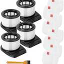 Nozza 12 pack IZ362H Rocket Vacuum Filter Replacement For Shark IZ162H, IZ361H, IZ363HT, IZ440H, IZ441H, IZ462H Cordless Stick Upright Vacuum,4 HEPA & 8 Foam & Felt Filters