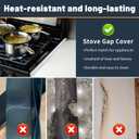 SZJHXIN Stainless Steel Stove Gap Covers,Stove Gap Filler, 23.6 In(2 Pack), Heat Resistant, Gas Stove Side Gap Protector, Silver