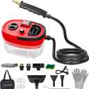 Handheld Steam Cleaner Portable High-pressure Steam Cleaner with 3 Brushes and 1 Glass Scraper Quickly Generates High-temperature Steam to Deeply Clean Kitchens and Car Seats