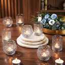 36pcs Clear Votive Candle Holders for Table Centerpiece, Glass Tea Light Candle Holder Set for Wedding Decor Home Party Decoration