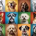 Nattork Jigsaw Puzzle 1000 Pieces for Adults, Colorful Dogs,Challenging Adult Puzzles for Christmas Decor & Gift