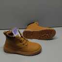 Avalanche Hiking Boots for Kids Lace up Construction Work Boots - Kid Outdoor Waterproof Hike Rugged shoes, Beige Brown (7 Medium, Toddler)